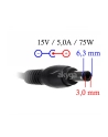 AKYGA ZASILACZ DO NOTEBOOKA TOSHIBA 15V 5A 75W 6.3*3.0 AK-ND-14 - nr 2