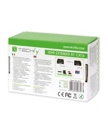 Techly Extender HDMI po skrętce kat5e/6/6a/7, do 60m Full HD 3D nr 1