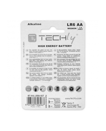 Techly Baterie alkaliczne 1.5V AA LR6 2 sztuki