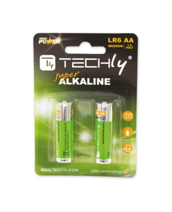 Techly Baterie alkaliczne 1.5V AA LR6 2 sztuki