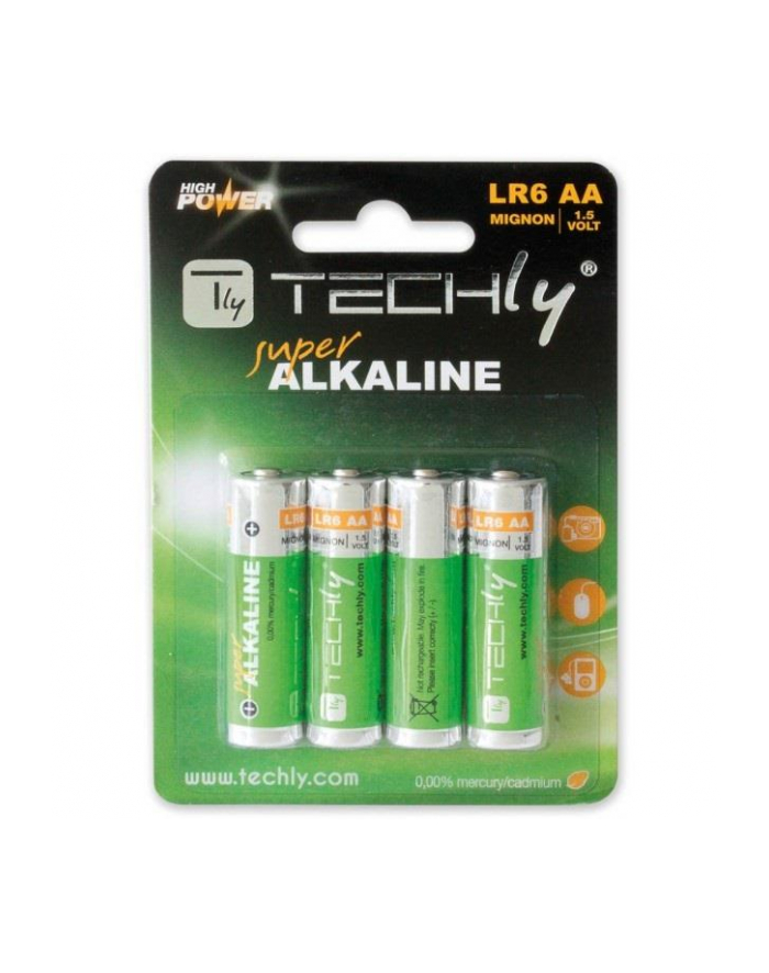 Techly Baterie alkaliczne 1.5V AA LR6 4 sztuki główny