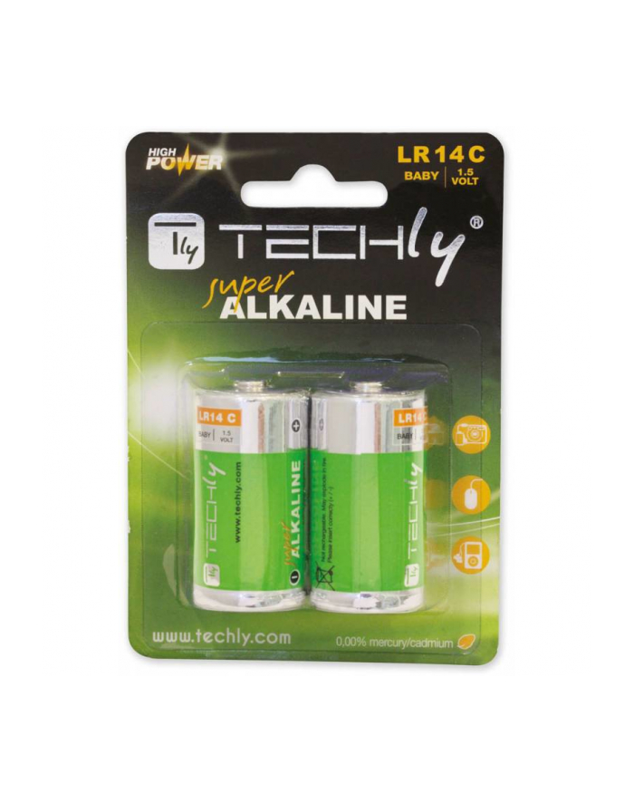 Techly Baterie alkaliczne 1.5V C R14 2 sztuki główny