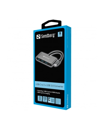 Sandberg Konwerter USB-C na 3 x USB 3.0 nr 2