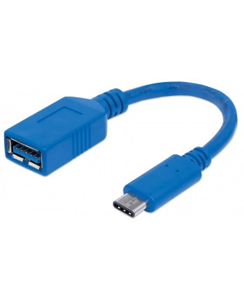 Manhattan Kabel USB 3.1 Gen1, typ-C / typ-A M/Ż 15cm niebieski