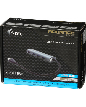 iTec i-tec USB 3.0 Metal Charging HUB 4 port z zasilaczem, 4 porty ładujące USB 3.0