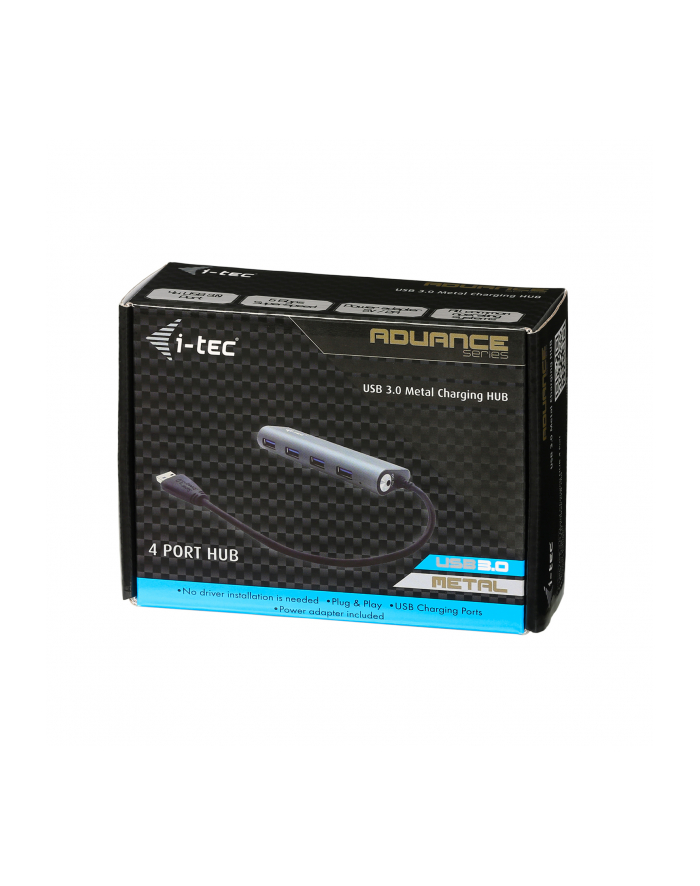 iTec i-tec USB 3.0 Metal Charging HUB 4 port z zasilaczem, 4 porty ładujące USB 3.0 główny