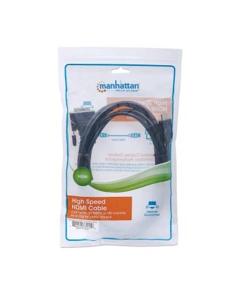 Manhattan Kabel monitorowy HDMI-DVI-D 24+1 M/M 3m czarny