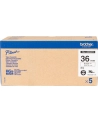 Taśma Brother 36mm Black/White (5 pcs Pack)  High Grade Tape - nr 21