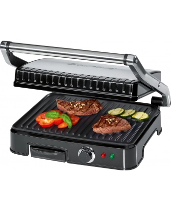 Grill elektryczny Clatronic KG 3487 (2000W stołowy-zamykany czarno-srebrny) nr 1