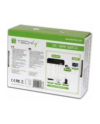 Techly Przełącznik HDMI 5/1, 5 wejść, 1 wyjście, z pilotem, 4K2K, 3D nr 1