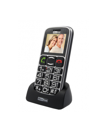 MaxCom MM462BB, Telefon GSM, Telefon Komórkowy Dla Seniora, Czarno-Srebrny