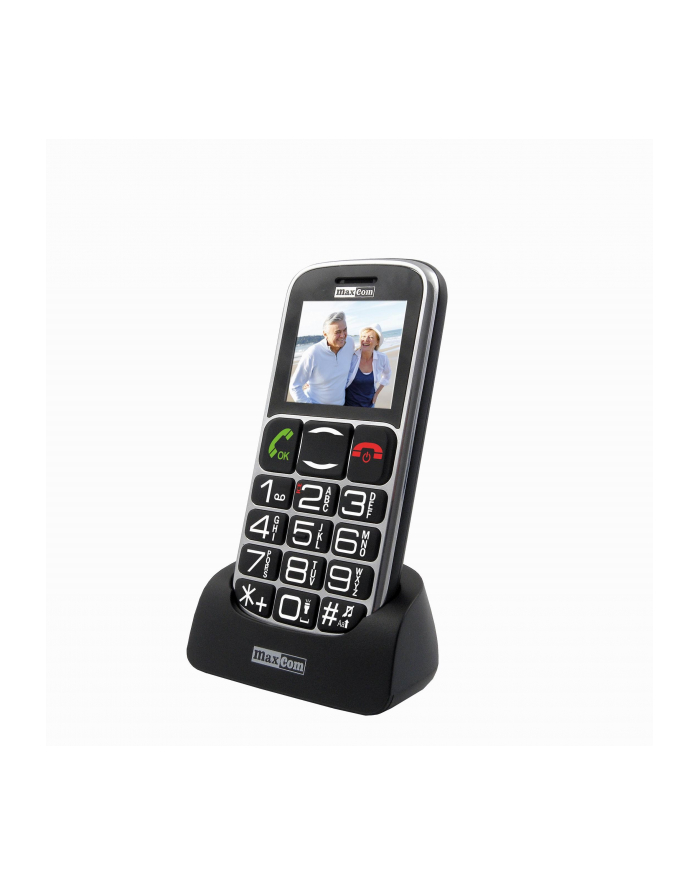 MaxCom MM462BB, Telefon GSM, Telefon Komórkowy Dla Seniora, Czarno-Srebrny główny