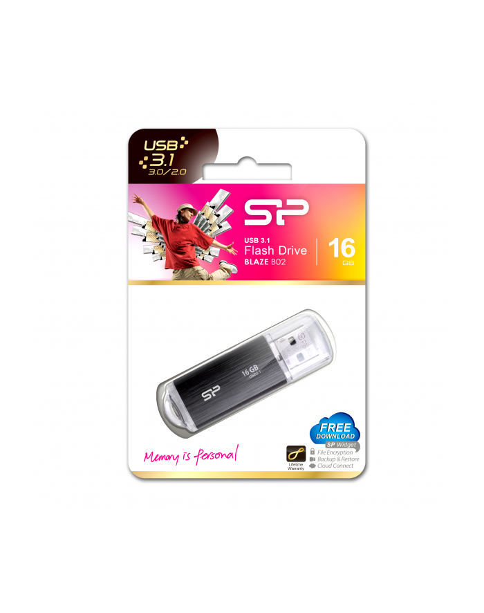 BLAZE B02 16GB USB 3.1 Gen1 BLACK główny