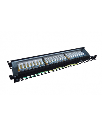 Patch panel Digitus  19'' 24-portowy ekranowany S-FTP kat. 6, 15 LGW czarny