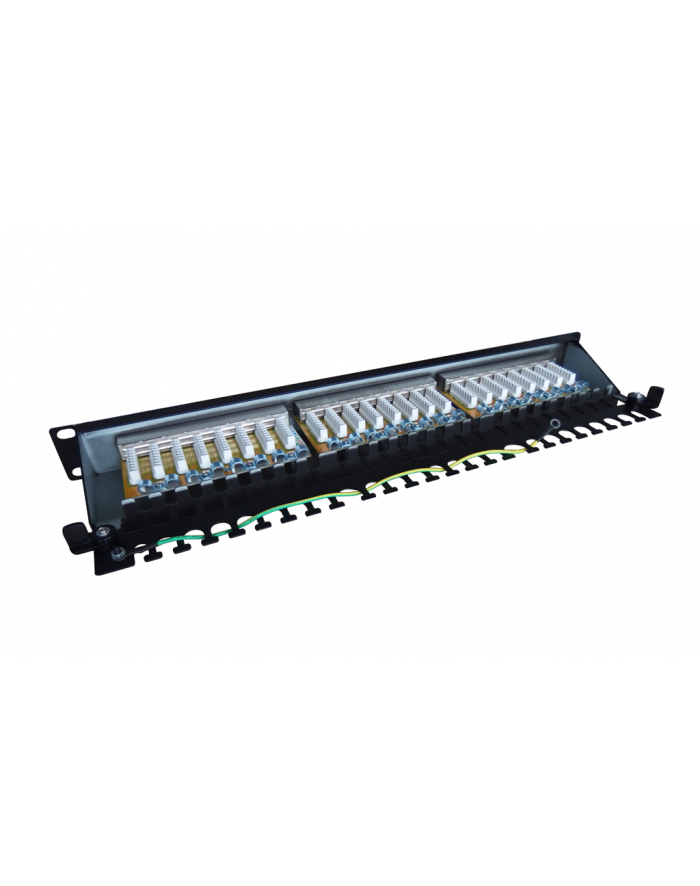 Patch panel Digitus  19'' 24-portowy ekranowany S-FTP kat. 6, 15 LGW czarny główny