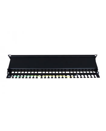 Patch panel Digitus  19'' 24-portowy ekranowany S-FTP kat. 6, 15 LGW czarny