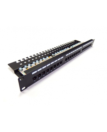 Patch panel Digitus 19'' 24-portowy UTP kat. 6, 15 LGW czarny