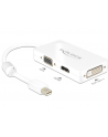 Delock Adapter miniDisplayport 1.1 męski > VGA / HDMI / DVI żeński pasywne biały - nr 21