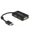 Delock Adapter Displayport 1.1 męski > VGA / HDMI / DVI żeńskie pasywne czarny - nr 2