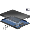 Delock Konwerter 2.5″ z 22-pinowym złączem SATA > M.2 NGFF z obudową - nr 22