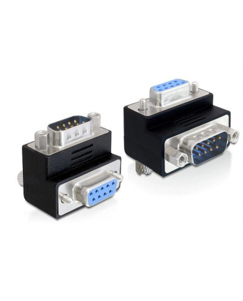 Delock adapter Sub-D 9 pin męski > żeński kątowy 90° nr 1