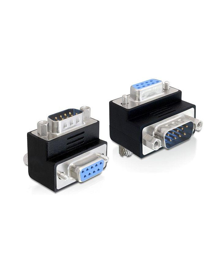 Delock adapter Sub-D 9 pin męski > żeński kątowy 90° główny