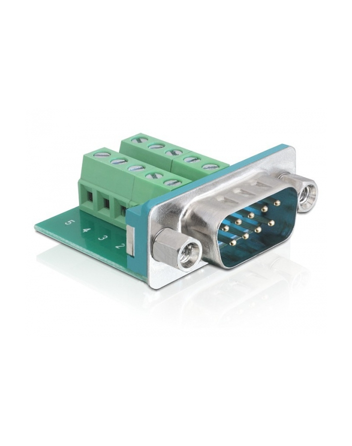 Delock Adapter Sub-D 9 pin męski > Terminal block 10 pin główny