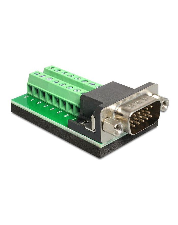 Delock Adapter VGA męski > Terminal Block 16 pin główny