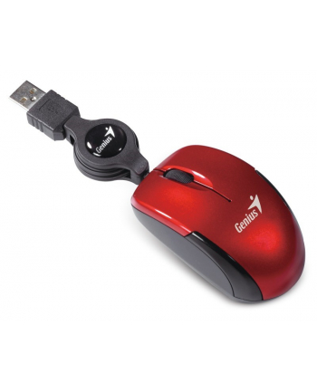 Mysz Genius Micro Traveler V2, USB, rubinowa
