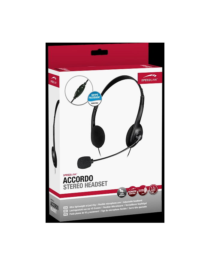Speedlink ACCORDO Stereo Headset black główny