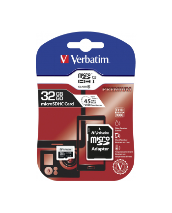Verbatim microSD 32GB + adapter Cl10 SDHC