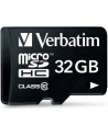 Verbatim microSD 32GB + adapter Cl10 SDHC - nr 69
