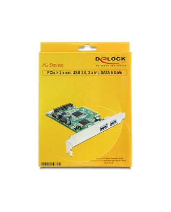 DeLOCK PCIe kontroler - 2x USB 3.0 - 2x SATA nr 1