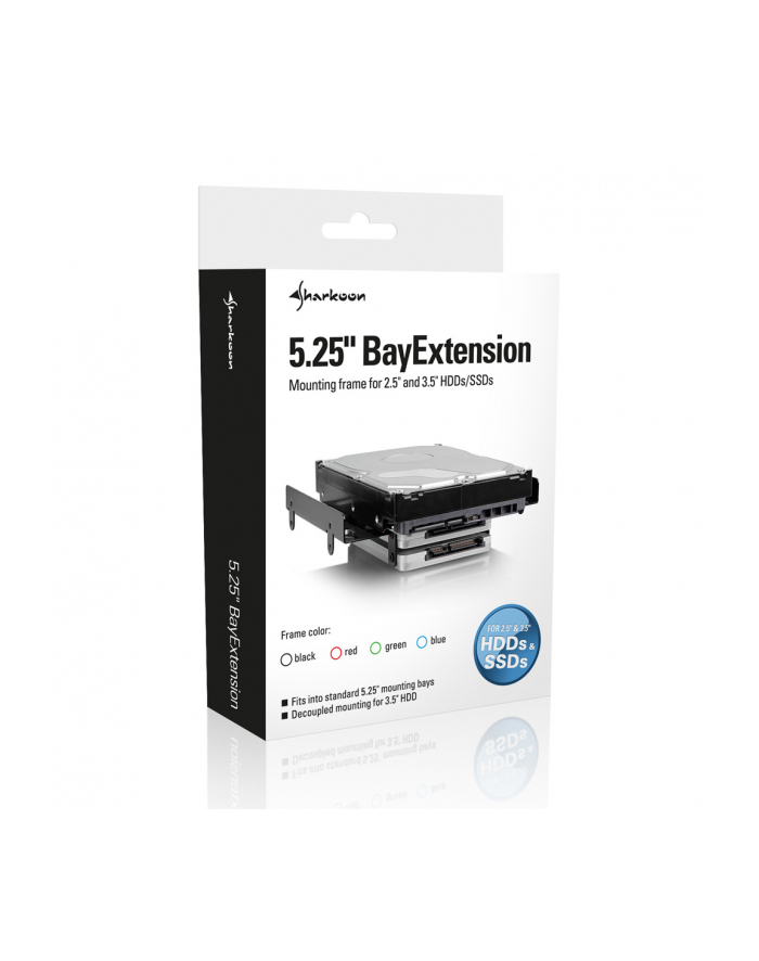 Sharkoon BayExtension black - adapter 5.25 na 4x2.5 / 2x2.5+1x3.5 główny