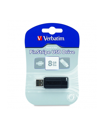 Verbatim USB 8GB 3/10 PStripe black