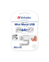 Verbatim USB 64GB 25/80 MINI METAL USB 3.0 srebrny - nr 3