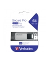 Verbatim USB 64GB Secure Pro - Pendrive USB 3.0 - nr 22