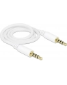 Delock Kabel Audio 3.5mm męski/męski 4-pin biały 0.5m - nr 15