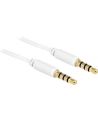 Delock Kabel Audio 3.5mm męski/męski 4-pin biały 0.5m - nr 16
