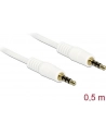 Delock Kabel Audio 3.5mm męski/męski 4-pin biały 0.5m - nr 17