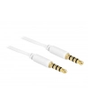 Delock Kabel Audio 3.5mm męski/męski 4-pin biały 0.5m - nr 18