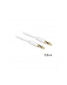 Delock Kabel Audio 3.5mm męski/męski 4-pin biały 0.5m - nr 19