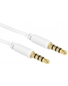 Delock Kabel Audio 3.5mm męski/męski 4-pin biały 0.5m - nr 6