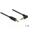 Delock Kabel Audio 3.5mm męski/męski kątowy czarny 1.0m - nr 15
