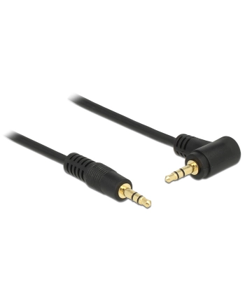 Delock Kabel Audio 3.5mm męski/męski kątowy czarny 1.0m