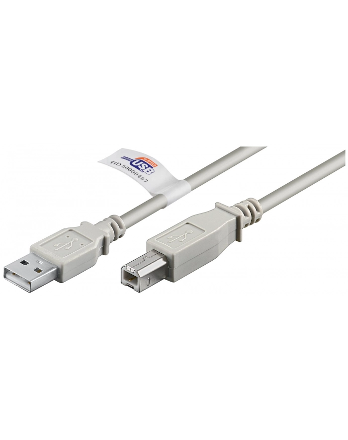 goobay USB 2.0 St.A-St.B grey 5m - UL Zertifiziert główny