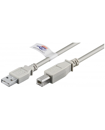 goobay USB 2.0 St.A-St.B grey 5m - UL Zertifiziert nr 2