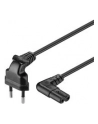 goobay - kabel zasilający euro 2-pin - kątowy 90 stopni - czarny - 3 m - nr 11