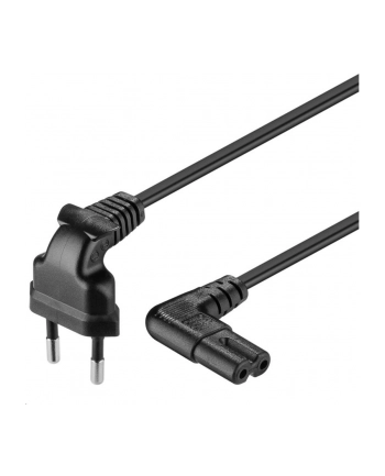 goobay - kabel zasilający euro 2-pin - kątowy 90 stopni - czarny - 3 m nr 2