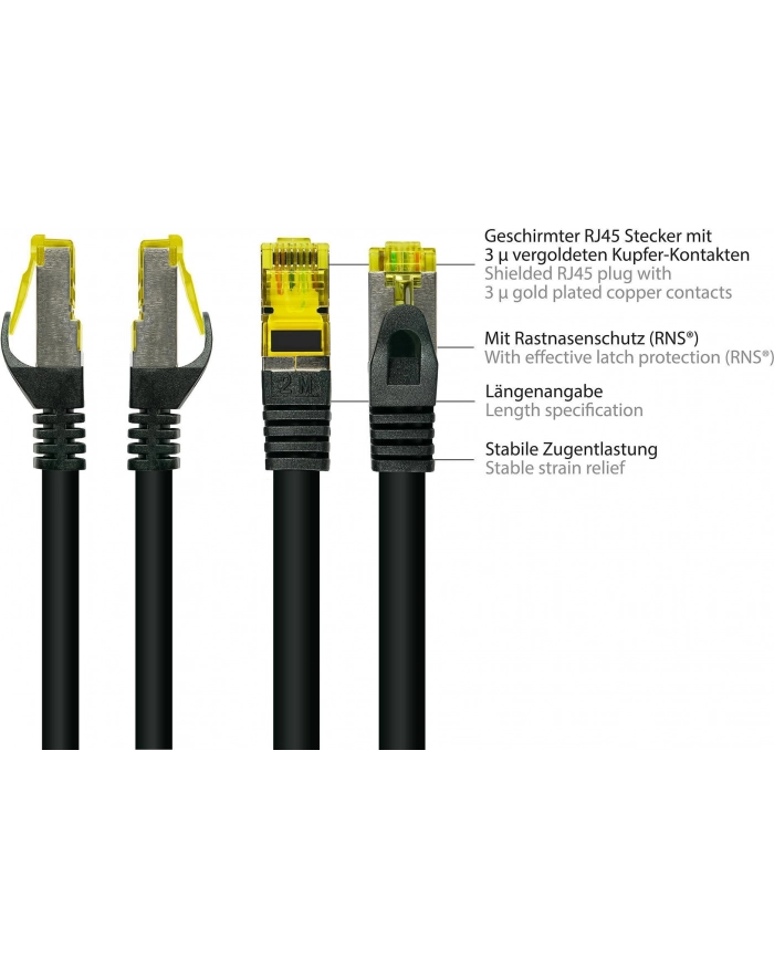 Kabel sieciowy Cat7 SFTP black 5m główny